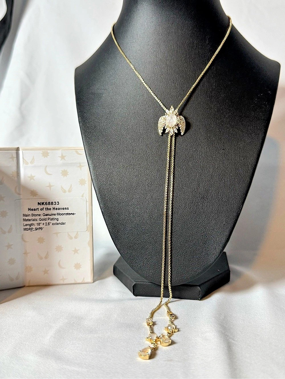 Bomb Party Heart of the Heavens Gold-Tone Celestial Pendant Necklace NWT